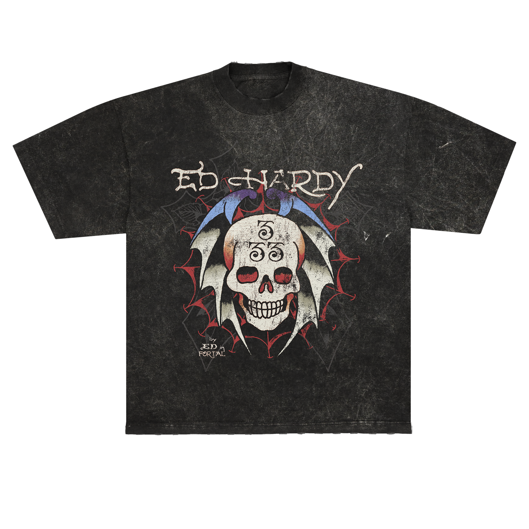 Ed Hardy x Matuê "Bat Skull" Camiseta