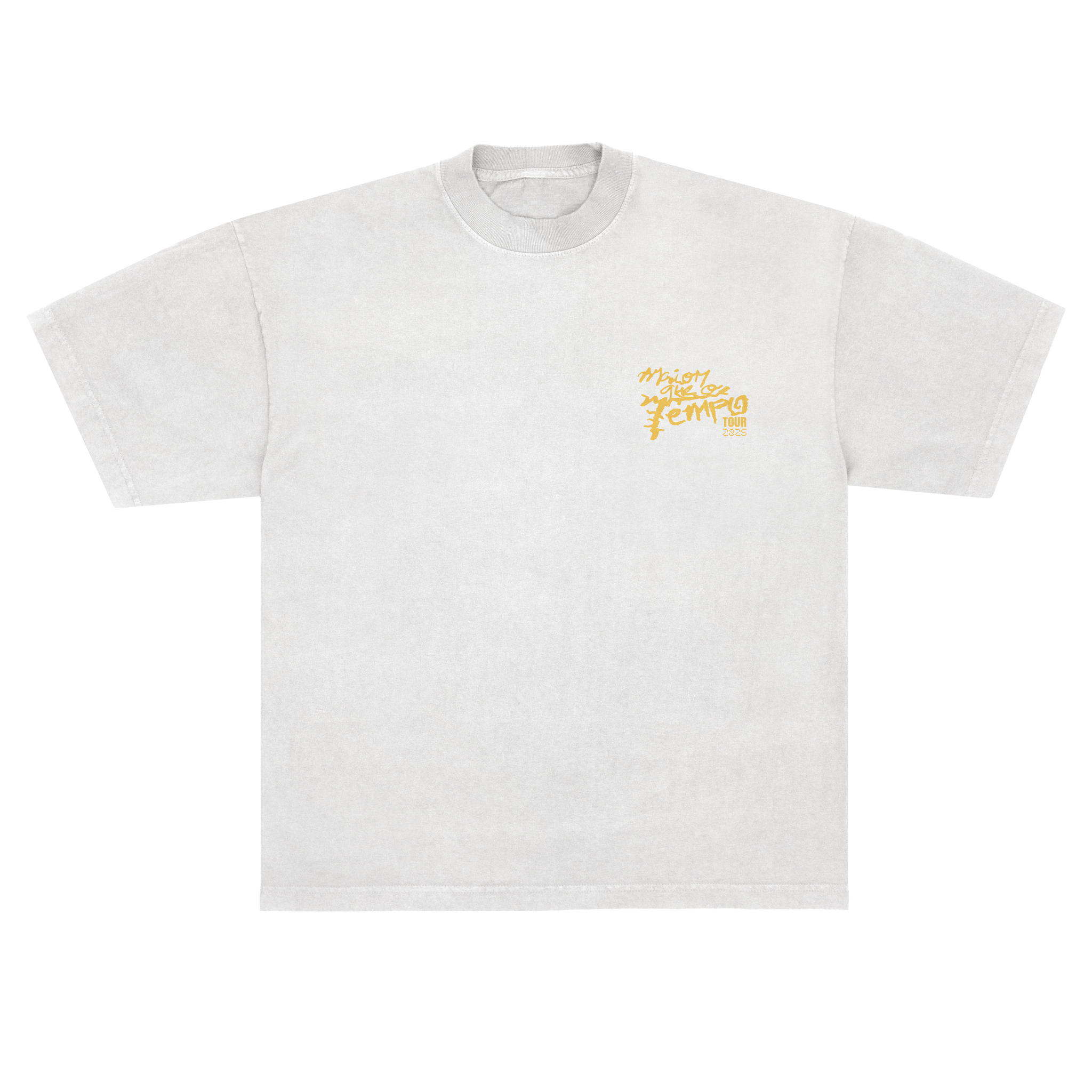 Camiseta MQOT Tour Logo Amarelo Off White