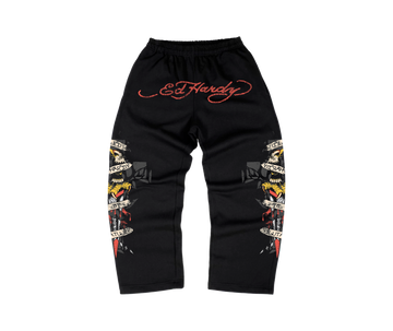 Calça Moletom Preta "By Matuê" Ed Hardy x Matuê